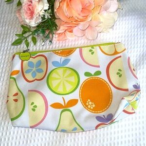 Clinique summer fruit makeup bag 8”x 6”
